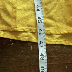 FARM RIO Midriff Dress Size S Yellow Puff Sleeve Off Shoulder Knotted Boho thumbnail 13