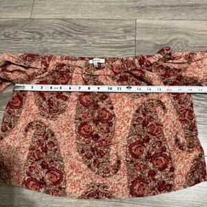 Madewell 100% Silk Floral Off Shoulder Top‎ Size S Cropped Bohemian Blouse thumbnail 10