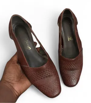 90s Vintage leather woven braided fisherman loafers flats shoes preppy academia pointed toe ballet #cottagecore #boho Measurement in pics thumbnail 1