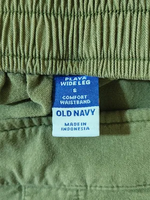 Old Navy Womens Olive Green High Rise Wide Leg Pull-On Pants Size Small thumbnail 9