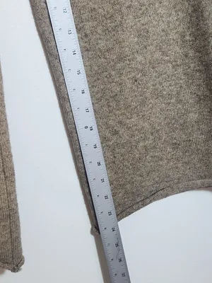 Heather Brown High Rise Cropped Sweater Pants Approx. Size Small to Medium thumbnail 8