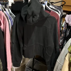 75. Lululemon Scuba Oversized 1/2 Zip Hoodie Black thumbnail 5