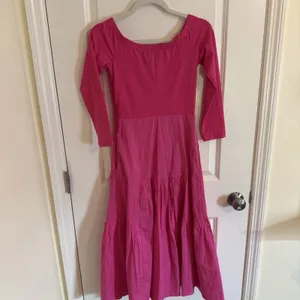 Tuckernuck Marissa Midi Off the Shoulder Dress Women's Sz X Small Pink thumbnail 4