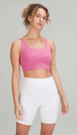 Lululemon Nulu Front-Darting Yoga Bra Size 6 in Pink Blossom thumbnail 1