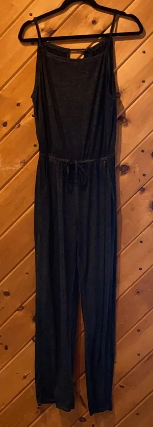 Derek heart marked dark gray halter top jumpsuit thumbnail 1