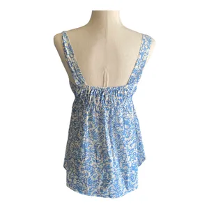Banana Republic -BLUE AND EHITE FLORAL TOP-SIZE SMALL Adorable blue and white babydoll style too, excellent condition, size small Measurements: Bust: armpit to armpit 17 inches Length: shoulder seam to bottom 27 inches thumbnail 4
