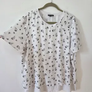 Hilary Radley Chiffon Blouse Top Floral Ditsy White Layered Office Teacher XL thumbnail 1