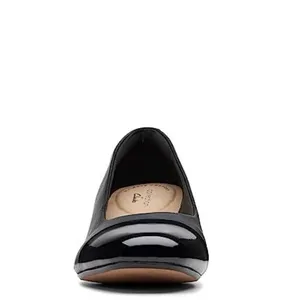 Clarks Women's Marilyn Sara Leather Low Block Heel Pumps Black Size 8 new in box thumbnail 2