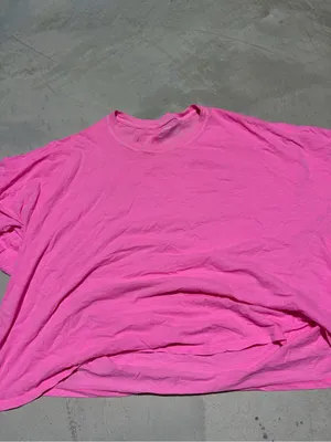 aerie Bright Pink Oversized Crew Tee small thumbnail 2