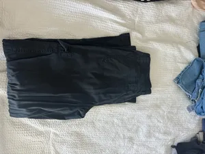 American Eagle Cargo Pants Black high-waisted wide Leg thumbnail 4