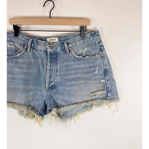AGOLDE Womens Shorts Blue Parker Vintage Cut Off Denim Distressed Jean Size 31 thumbnail 5