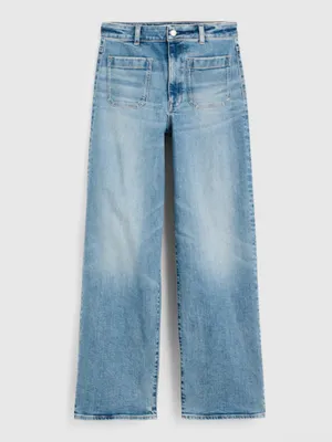 Madewell Curvy Petite Emmett Wide-Leg Jean | Size thumbnail 2