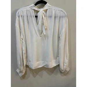 Kate Spade High Neck Silk Blouse Ivory Size XXS Bow thumbnail 5