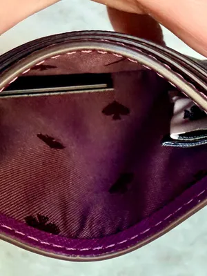 kate spade Purple Saffiano Leather Card Case with Gold Logo purple/violet 💜 thumbnail 7