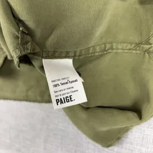 Paige Shirt Dress Womens Small Green Short Sleeve Button Front Tencel Belted thumbnail 6