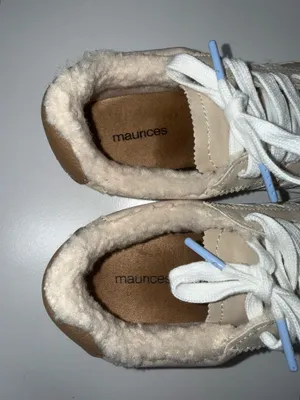 Maurices SuperCush Tessa Sherpa Sneakers Cream & White Lace Up thumbnail 8