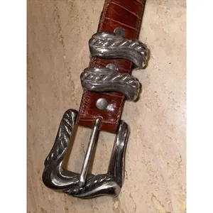 Onyx belt Womens South Western Brown Croco Embossed Leather‎ Belt 28 thumbnail 2
