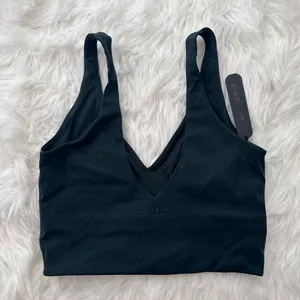 Nike Skims Matte V-Neck Longline Bra Dark Teal Size Small thumbnail 6