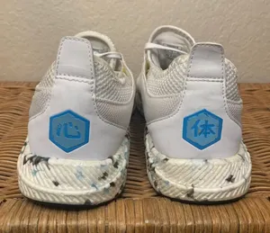 ASICS White and Blue Marbled Gel Sole Asymmetrical Laces Size 10 thumbnail 5
