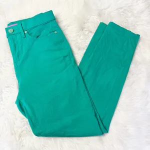 Lilly Pulitzer Green Skinny Jeans Size 8 Stretch Cotton thumbnail 3