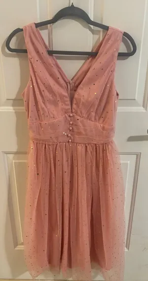 Pink Knee Length Dress Size M thumbnail 1