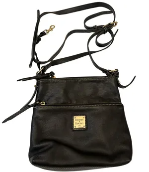 Vintage Black Dooney and Bourke 1975 Pebble Leather Crossbody thumbnail 1