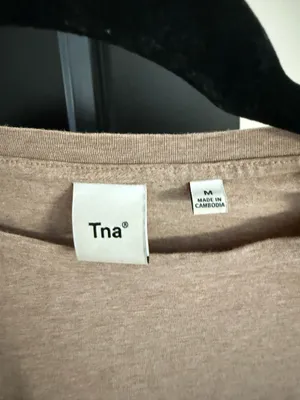 Aritzia TNA beige crop baby tee thumbnail 2