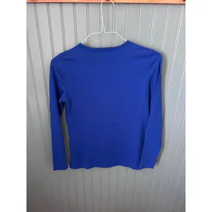 Lauren Ralph Lauren Active‎ Royal Blue Long Sleeve Crest Logo Cotton Top Small thumbnail 4