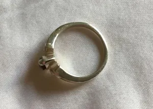 Deep Red Stone and Sterling Silver Ring size 7 thumbnail 3
