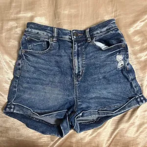 American Eagle ੈ✩‧₊˚  blue denim high waisted shorts thumbnail 1