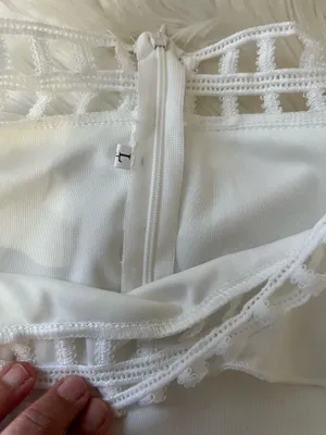White Wedding Maxi Dress Size M thumbnail 9