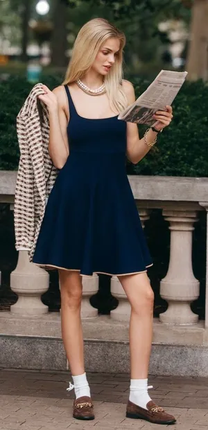 Anthropologie Square-Neck Babydoll Dress thumbnail 1