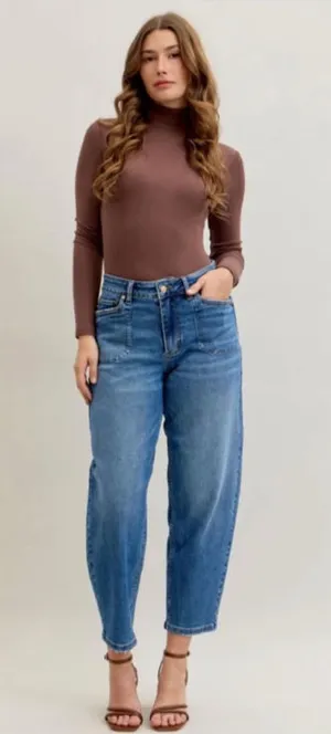 Women's Judy Blue Barrel Fit Culottes Jeans Size 13 Blue thumbnail 1