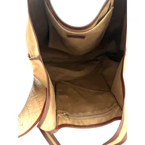 A.P.C. Harper Shopper Canvas Tote Bag Brown thumbnail 4