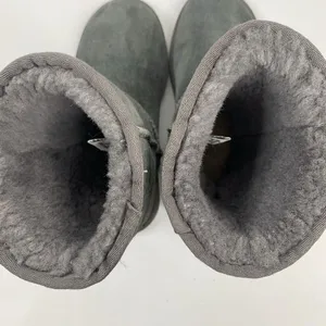 UGG Size 6 Classic Short Boots Australia Gray Suede Leather‎ Sheepskin Women's thumbnail 8