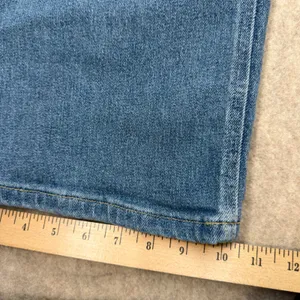 Spanx Womens Large Quiet Luxury Blue Boho Retro Wide Leg Denim Jeans Casual Chic thumbnail 12