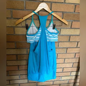 Lululemon No Limits Tank Spry Blue / Twin Stripe Spry Blue Size Size 2-4 thumbnail 4