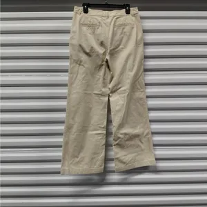 Lauren Ralph Lauren Women Pants Size 6 Beige Wide Leg Trouser Minimalist Coastal thumbnail 4