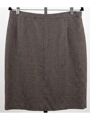 Briggs New York Vintage Houndstooth Straight Pencil Skirt Wool Blend Size 14 thumbnail 2