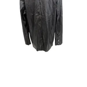 NA-KD Black Faux Croc Oversized Blazer Jacket Reptile‎ Texture EU 36 US 6 thumbnail 10