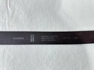 Levi's Rugged Dark Brown Leather Belt Sz 40 Brushed Nickel Western thumbnail 6