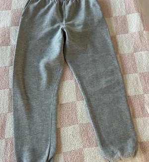 Russell Athletic Heather Grey Fleece Sweatpants Elastic Cuffs thumbnail 1