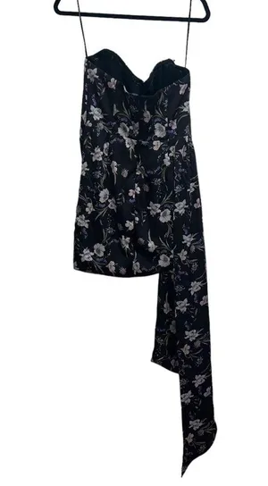 NEW NWT Katie May Chasing Dawn Strapless Dress In Midnight Floral Print thumbnail 8