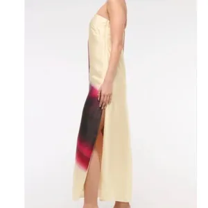Abercrombie & Fitch Julia Hibiscus Flower Cream Midi Dress NWT Size M thumbnail 2