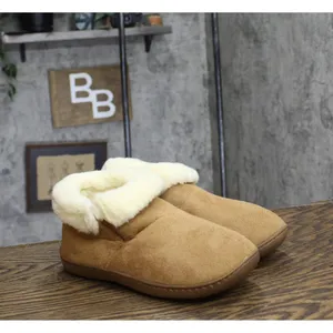 NEW Rockdove Womens Plush Faux Fur Collar Bootie Slippers 68238f63aa91b Brown 6M thumbnail 8