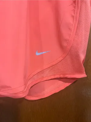 Nike Women's Coral Athletic Shorts with White Swoosh thumbnail 3