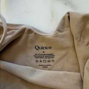 NWT Quince Mid-Thigh Sculpting Bodysuit – Clay Tan, Size M Sold Out Online thumbnail 11