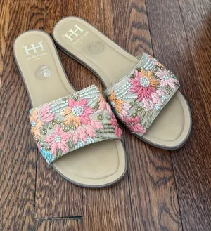 Haute Hippie Beaded Sandals thumbnail 1