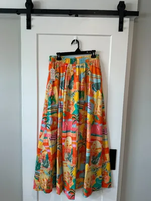 Show Me Your Mumu Pisa Maxi Skirt Postcards From Italia XL NWT thumbnail 2