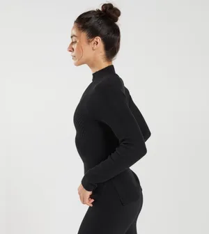Gymshark Mockneck Pullover Black Sweater thumbnail 7